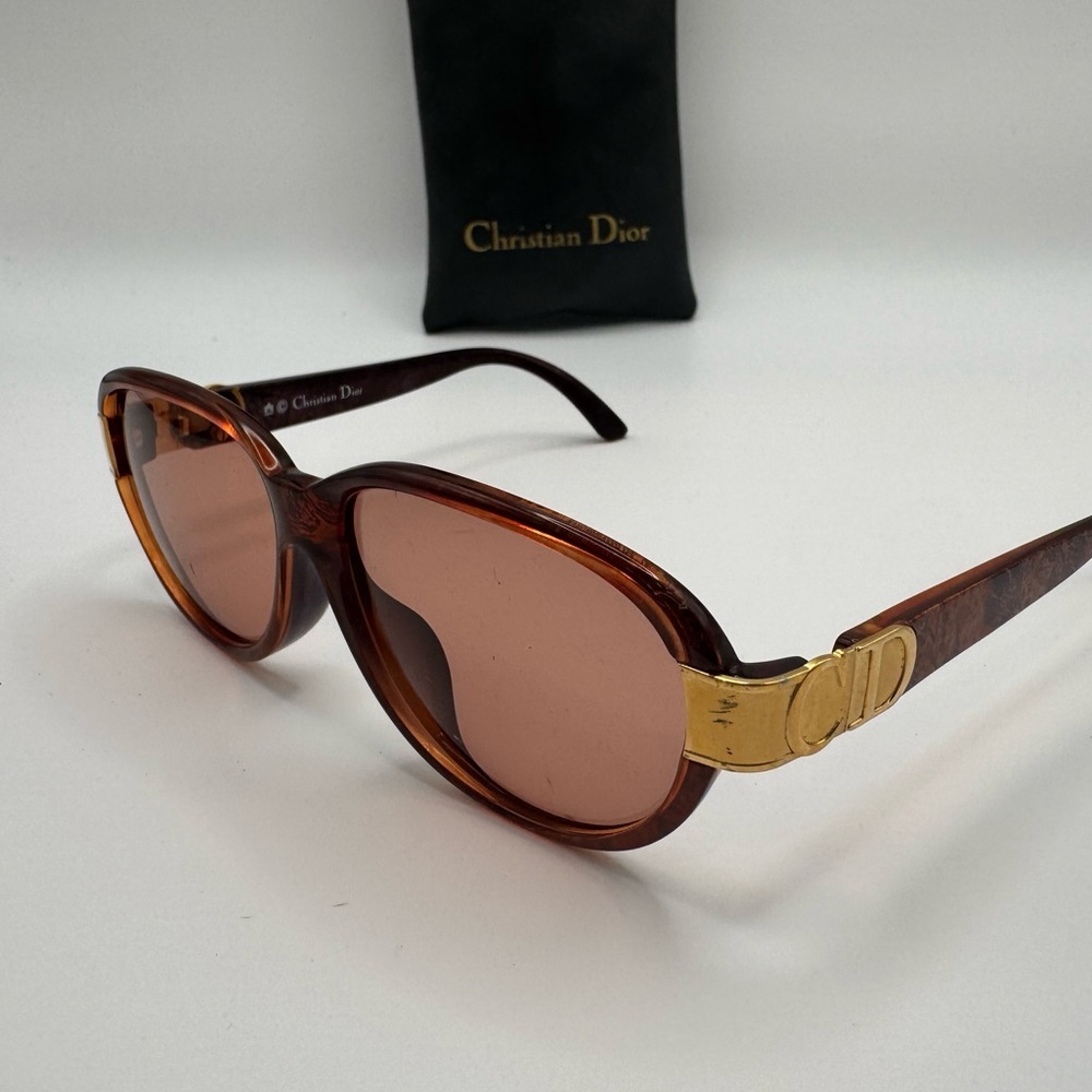 Vintage Christian Dior 2917A Optyl Sunglasses Austria Gold CD Logo With Case - Picture 2 of 10